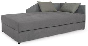 Lova viengulė Kelo, 90 x 200 cm, pilka, su čiužiniu, su grotelėmis