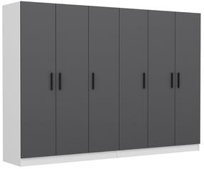 Spinta Kalune Design Kale 4950, antracito/balta, 52 cm x 270 cm x 190 cm