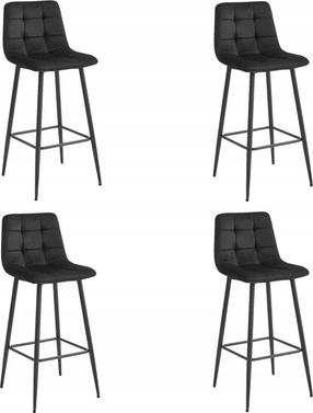 Kėdžių rinkinys Leobert Arceto, juoda, 43.5 cm x 32.5 cm x 104 cm, 4 vnt.