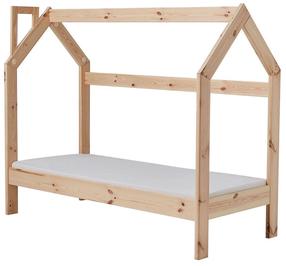 Lova viengulė Pinio Tipi House, šviesiai ruda, 90 x 200 cm, be patalynės dėžės, be čiužinio