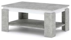 Kavos staliukas Turia, baltas/pilkas, 90 cm x 60.5 cm x 41.5 cm