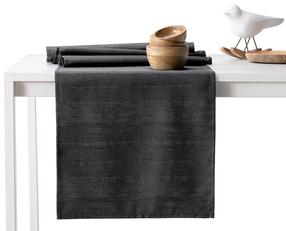 Staltiesės ir stalo takelio rinkinys stačiakampė Restilo Vesta, grafito, 115 x 300 cm, 35 x 300 cm, 2 vnt.