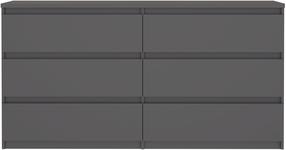 Komoda Forte Chelsea CHLK26-U27S, pilka, 42.2 cm x 154 cm x 79.9 cm