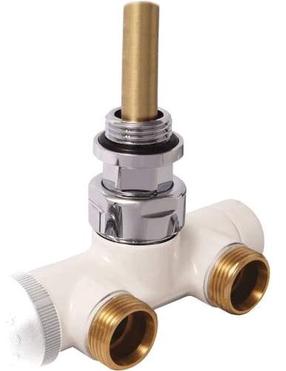 Keturių krypčių kampinis rankšluosčių džiovintuvo ventilis Herz, 1/2 colio - išorinis sriegis, rankšluosčių džiovintuvams