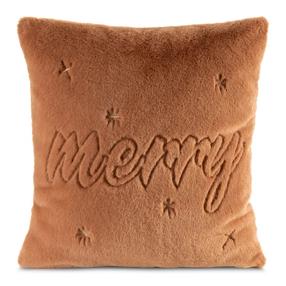 Kalėdinis dekoratyvinės pagalvėlės užvalkalas, medaus, 45 cm x 45 cm