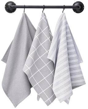  Virtuvinių rankšluosčių rinkinys TODAY Uni, pilkas, 70 cm x 50 cm, 3 vnt.