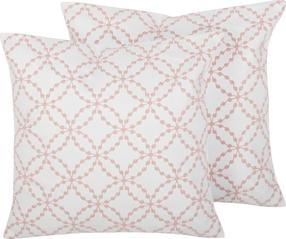 Dekoratyvinė pagalvėlė Shumee Verbena, balta/rožinė, 45 cm x 45 cm, 2 vnt.