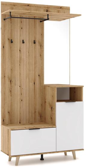 Prieškambario spinta Nordic, ruda, 40 cm x 100 cm x 204 cm