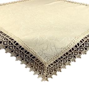 Staltiesė kvadratinė, smėlio, 85 x 85 cm