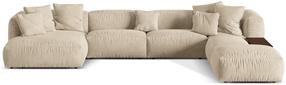 Modulinė sofa Micadoni Martina Vogue 1, šviesiai smėlinė, dešininė, 406 x 280 cm x 75 cm