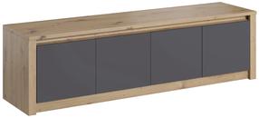 Komoda Gala Meble Malta K4D, ruda/pilka, 43 cm x 170 cm x 47 cm