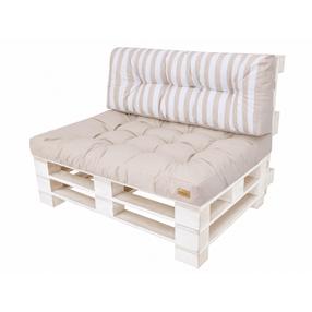 Lauko baldų pagalvių rinkinys Hobbygarden Leo LE2EZP10, balta/smėlio, 120 x 80 cm
