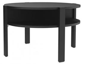 Kavos staliukas Forte Tobago, juodas, 74.4 cm x 74.4 cm x 45.5 cm