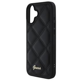 Telefono dėklas Guess Quilted, Apple iPhone 16 Plus, juoda
