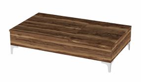 Kavos staliukas Kalune Design Esinti, riešuto, 121 cm x 69.2 cm x 28 cm