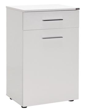 Vonios spintelė su skalbinių krepšiu Kalune Design ADR-611-PP-1, balta, 38 cm x 52 cm x 83 cm