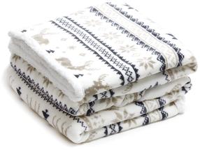 Pledas Homla Crimi 866130, balta/pilka/smėlio, 150 cm x 200 cm