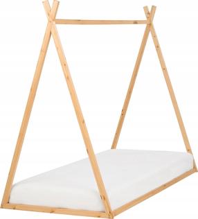 Vaikiška lova viengulė Beliani Saurat, medžio, 90 x 200 cm, be patalynės dėžės, be čiužinio