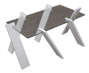 Kavos staliukas Kalune Design Roman Maxi, baltas, 92 cm x 57 cm x 41 cm