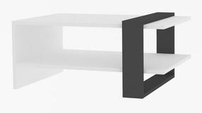 Kavos staliukas Kalune Design Funda, antracito/balta, 80 cm x 55 cm x 35 cm