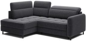 Kampinė sofa - lova Barea, tamsiai pilka, kairinė, 208 x 160 cm x 100 cm