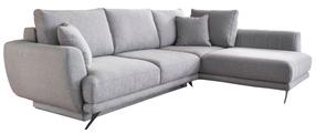 Kampinė sofa Larde Gusto 86, pilka, dešininė, 276 x 191 cm x 90 cm