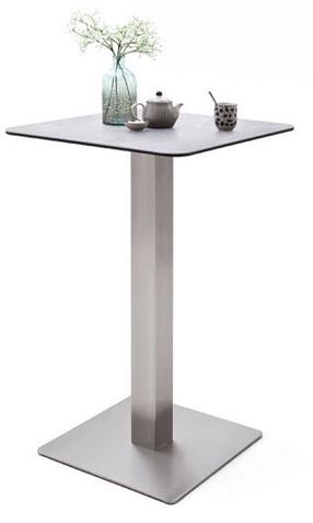 Baro stalas MC Akcent Zarina 2, šviesiai pilka, 70 cm x 70 cm x 105 cm