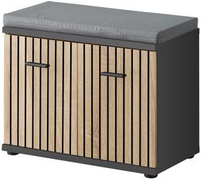 Prieškambario spinta ASM Marco, antracito/šviesiai ruda, 32 cm x 53 cm x 60 cm