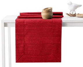 Staltiesės ir stalo takelio rinkinys stačiakampė Restilo Vesta, raudona, 115 x 300 cm, 35 x 300 cm, 2 vnt.