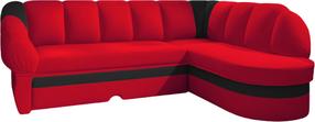 Kampinė sofa Benano Alova 46, Alova 04, raudona, dešininė, 180 x 250 cm x 85 cm
