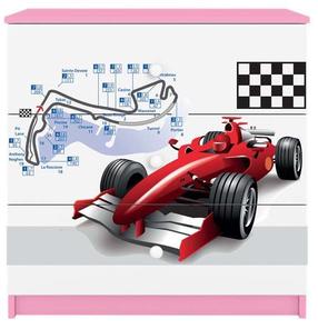 Komoda Kocot Kids Babydreams Formula, balta/rožinė, 41 cm x 80 cm x 80.5 cm
