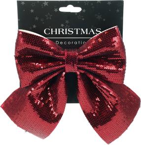 Dekoracija CAA734600, 170 mm, poliesteris, raudona