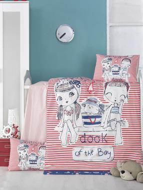 Vaikiškas patalynės užvalkalų komplektas Mijolnir Two Girls 121VCT2031, mėlyna/balta/raudona, 100 x 150 cm