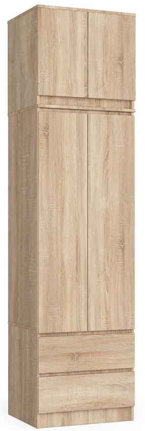 Spinta Akord S60, sonoma ąžuolo, 51 cm x 60 cm x 234 cm