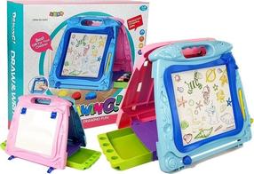 Magnetinė piešimo lenta Lean Toys Drawing, mėlyna/rožinė