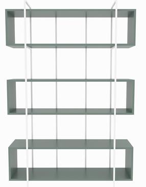 Pastatoma lentyna Kalune Design Bruti 875ZNA4512, balta/žalia, 120 cm x 29.6 cm x 180 cm