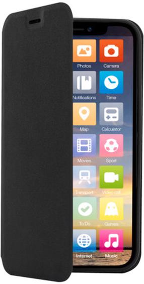 Telefono dėklas Screenor Clever, Apple iPhone 12/Apple iPhone 12 Pro, juoda