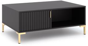 Kavos staliukas Flinn FL05, aukso/juodas, 100 cm x 66 cm x 39.6 cm