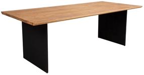 Valgomojo stalas Home4you Valencia, rudas, 220 cm x 100 cm x 75 cm