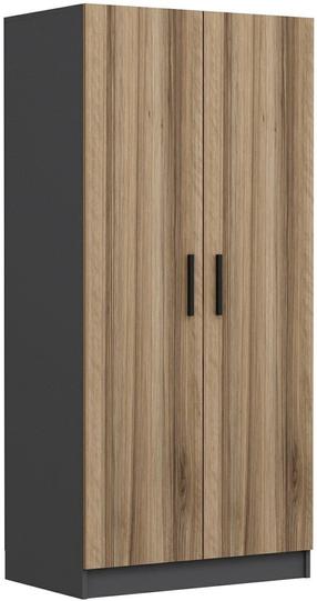 Spinta Kalune Design Kale 190, antracito/ąžuolo, 52 cm x 90 cm x 190 cm