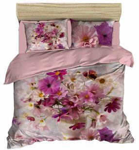 Patalynės užvalkalų komplektas Mijolnir 178PRL2012, alyvinė/balta/rožinė, 200 x 220 cm
