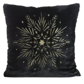 Kalėdinis dekoratyvinės pagalvėlės užvalkalas PSWA-275, juoda, 45 cm x 45 cm
