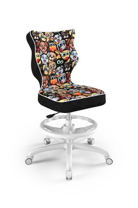 Vaikiška darbo kėdė Petit Storia 28, 64 x 64 x 99 cm, ruda/balta/juoda