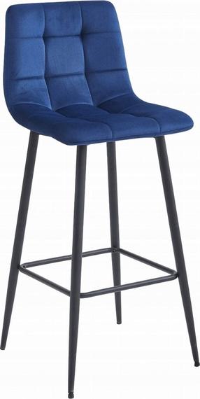 Baro kėdė Leobert Arceto, juoda/tamsiai mėlyna, 43.5 cm x 32.5 cm x 104 cm