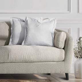 Pagalvės užvalkalas Restilo Velvet, balta, 45 cm x 45 cm, 2 vnt.