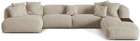 Modulinė sofa Micadoni Martina Boston, šviesiai smėlinė, dešininė, 406 x 280 cm x 75 cm