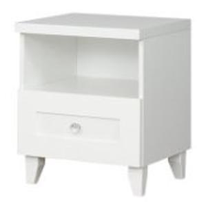 Naktinis staliukas Bodzio Majorka MA41-BI, baltas, 44 cm x 45 cm x 51.7 cm