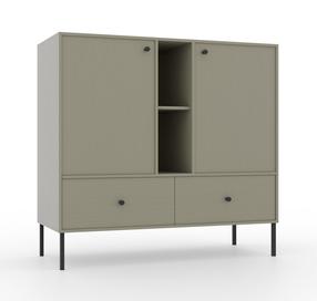 Komoda ADRK Tili, žalia, 40.8 cm x 100.2 cm x 80 cm