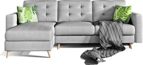 Kampinė sofa Asgard L Soro 83, Jungle 32, pilka, 162 x 248 cm x 93 cm