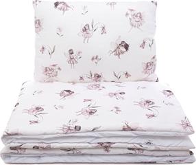 Antklodės ir pagalvės komplektas vaikams Pulp Bamboo Fairies, 100 x 135 cm, balta/rožinė, 2 vnt.